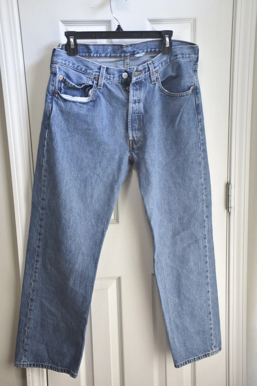 Levi's 501 Straight Leg Jeans Blue Denim W34 L30 Vintage LSC530
